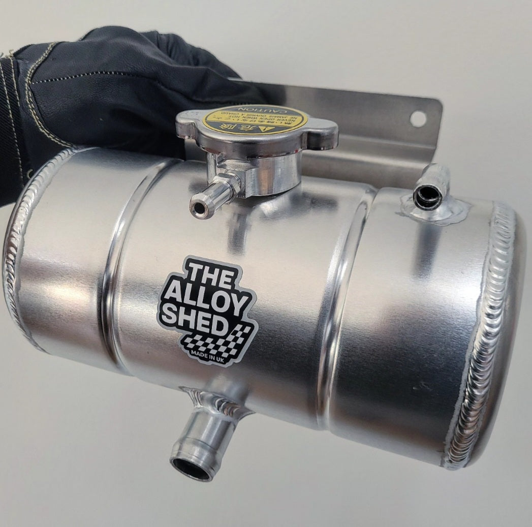 1.5L TIG Welded Aluminium Tank Coolant Bottle Horizontal – Universal Fit Kit Car