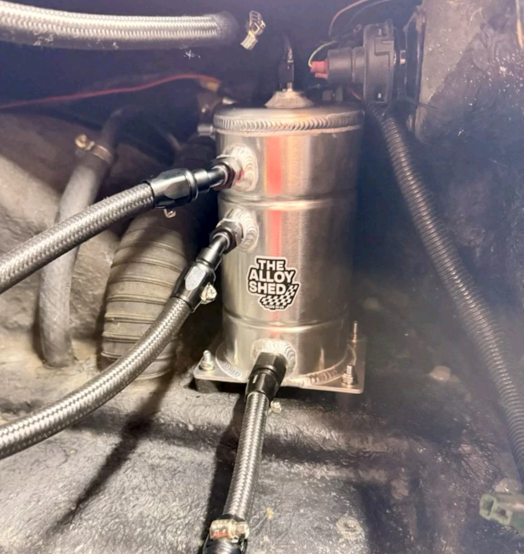 1.5L Aluminium Fuel Surge Tank –  EFI Swirl Pot (AN Fitting Version)