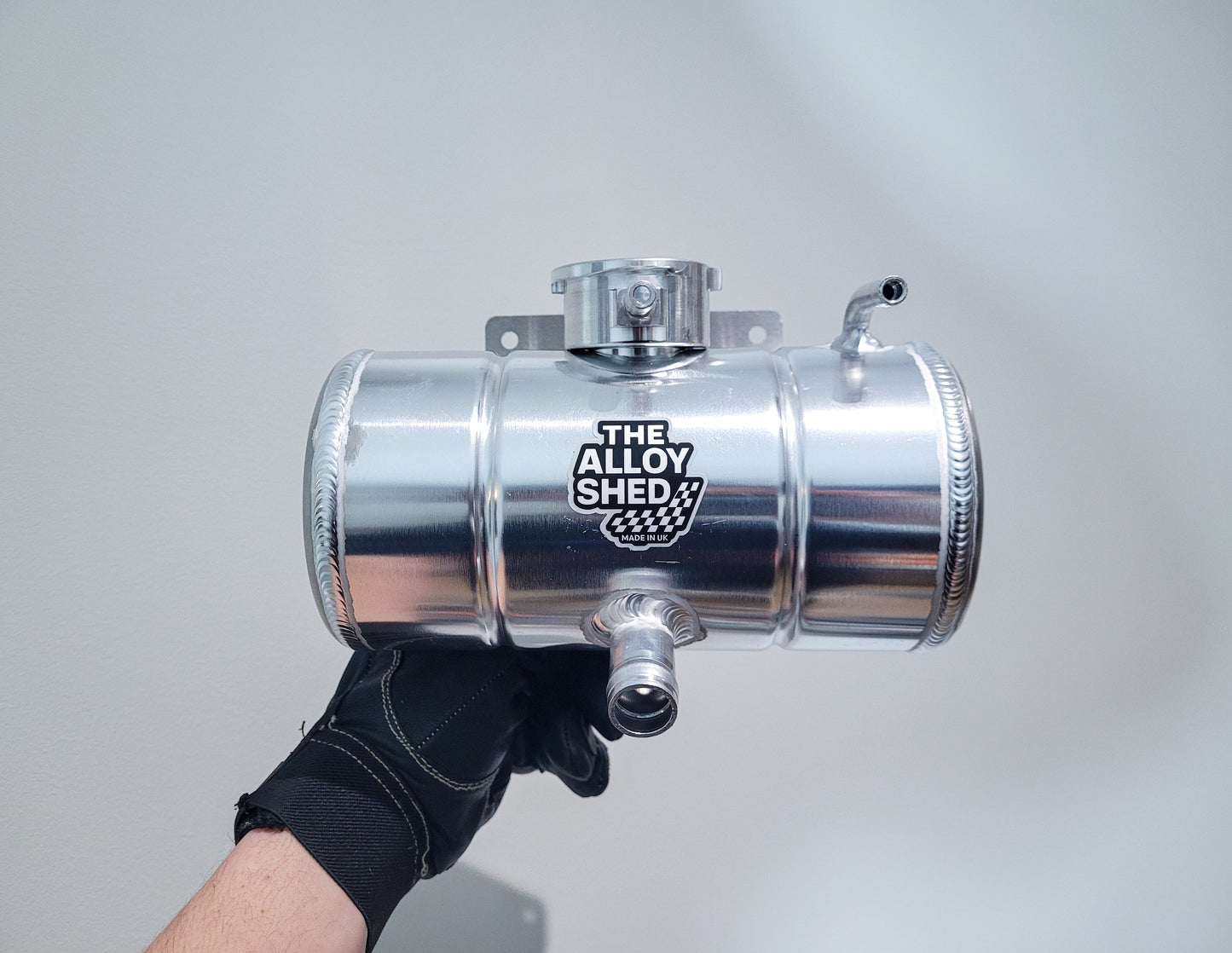 Aluminium Header Tank 1.5L – Pressurised Coolant Reservoir (Horizontal)