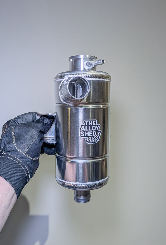 1.5L Aluminium Header Tank / Swirl Pot – 32mm Inlet & Outlet